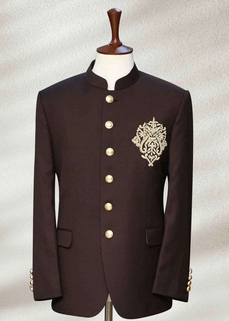 DARK BROWN ARMANI men best-suiting fabric - Image 3